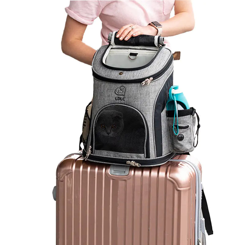 Mochila Respirável para Gatos e Pequenos Animais de Estimação