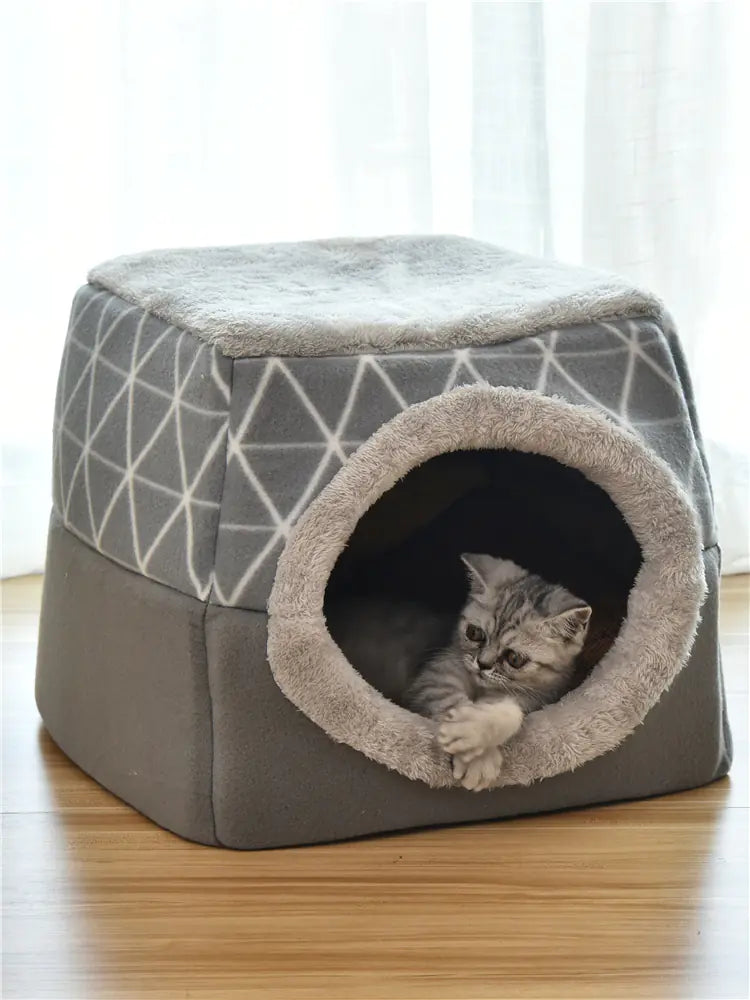 Vila de Cama para Cães e Gatos - Cápsula Espacial de Dupla Utilização