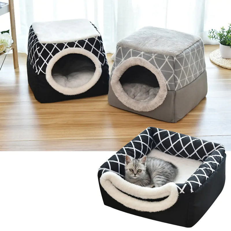 Vila de Cama para Cães e Gatos - Cápsula Espacial de Dupla Utilização